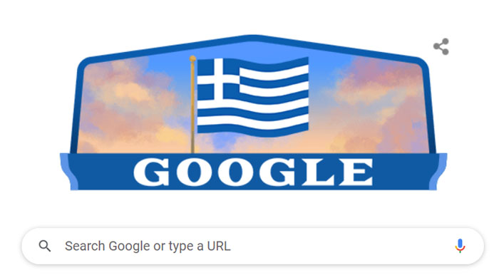 Το doodle της Google τιμά την εθνική μας επέτειο