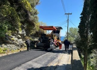 Ασφαλέστεροι δρόμοι στις Στενιές road construction Stenies (4)