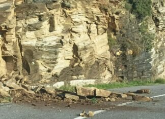 Κατολίσθηση στον επαρχιακό Χώρας – Κορθίου (Διποτάματα)