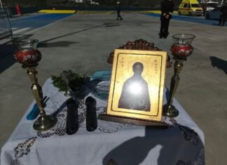 Αγιασμός στον βόρειο προβλήτα του Γαυρίου